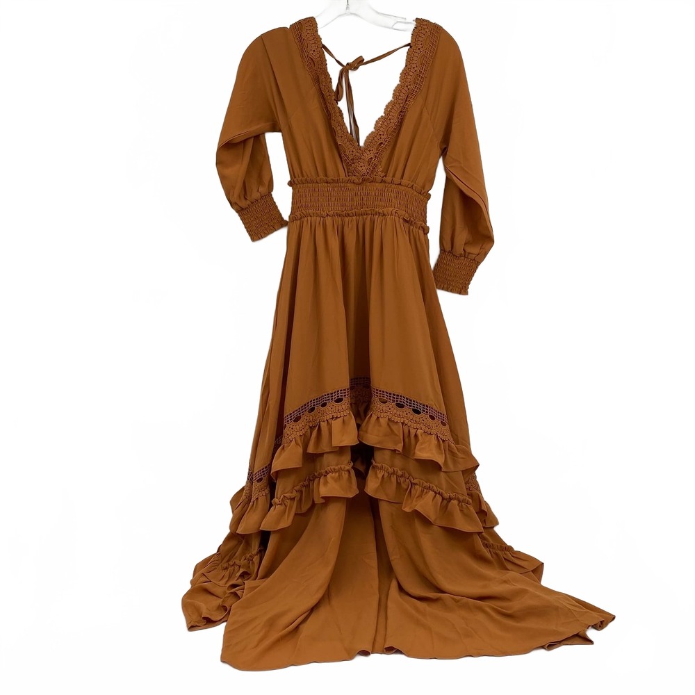 Baltic Born Brown Maxi Dress Long | Womens XS
